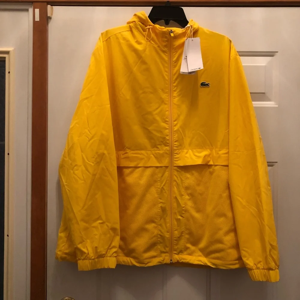 Lacoste men’s sport hooded taffeta lined windbreaker size 6 xl